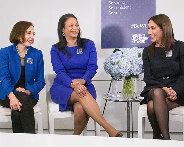 Three women on a panel